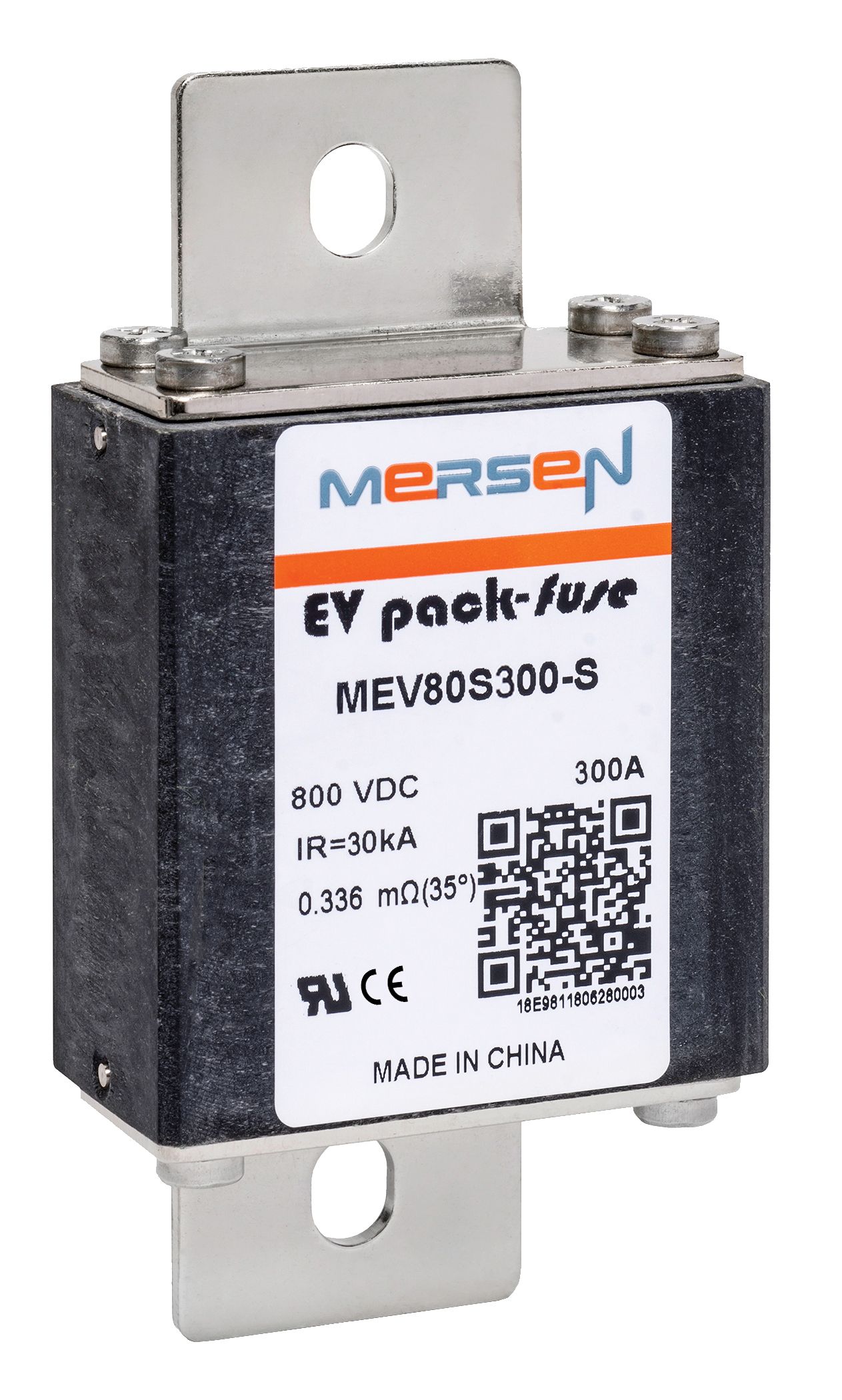 MEV80S100-S - EVpack-fuse MEV80, 800 VDC Max., L/R ≤ 1ms, 1 100 A